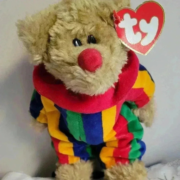 TY Attic Other - Piccadilly Bear Clown-Beanie Babies